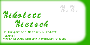 nikolett nietsch business card